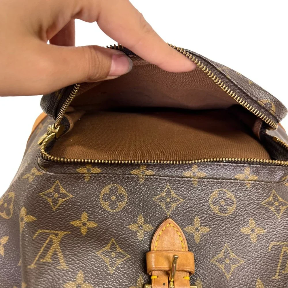 Authentic Louis Vuitton Backpack Bag Montsouris GM Monogram Used LV Handbag Vint - Picture 8 of 14